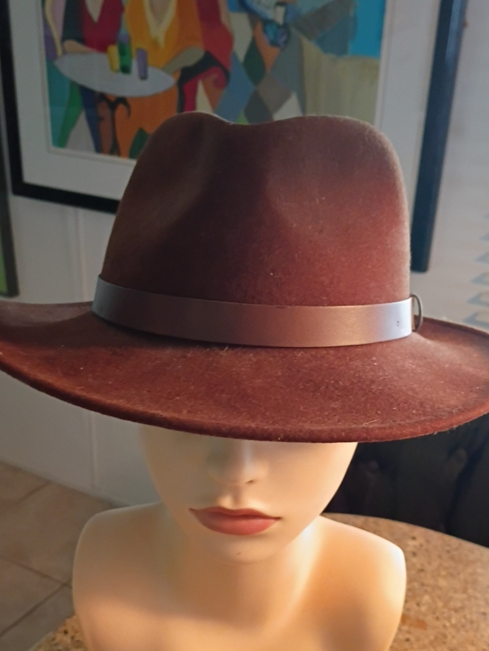 Pendleton Men's Brown Felt Hat with Brown Band